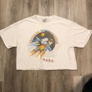 JUNK FOOD CROPPED NASA TEE